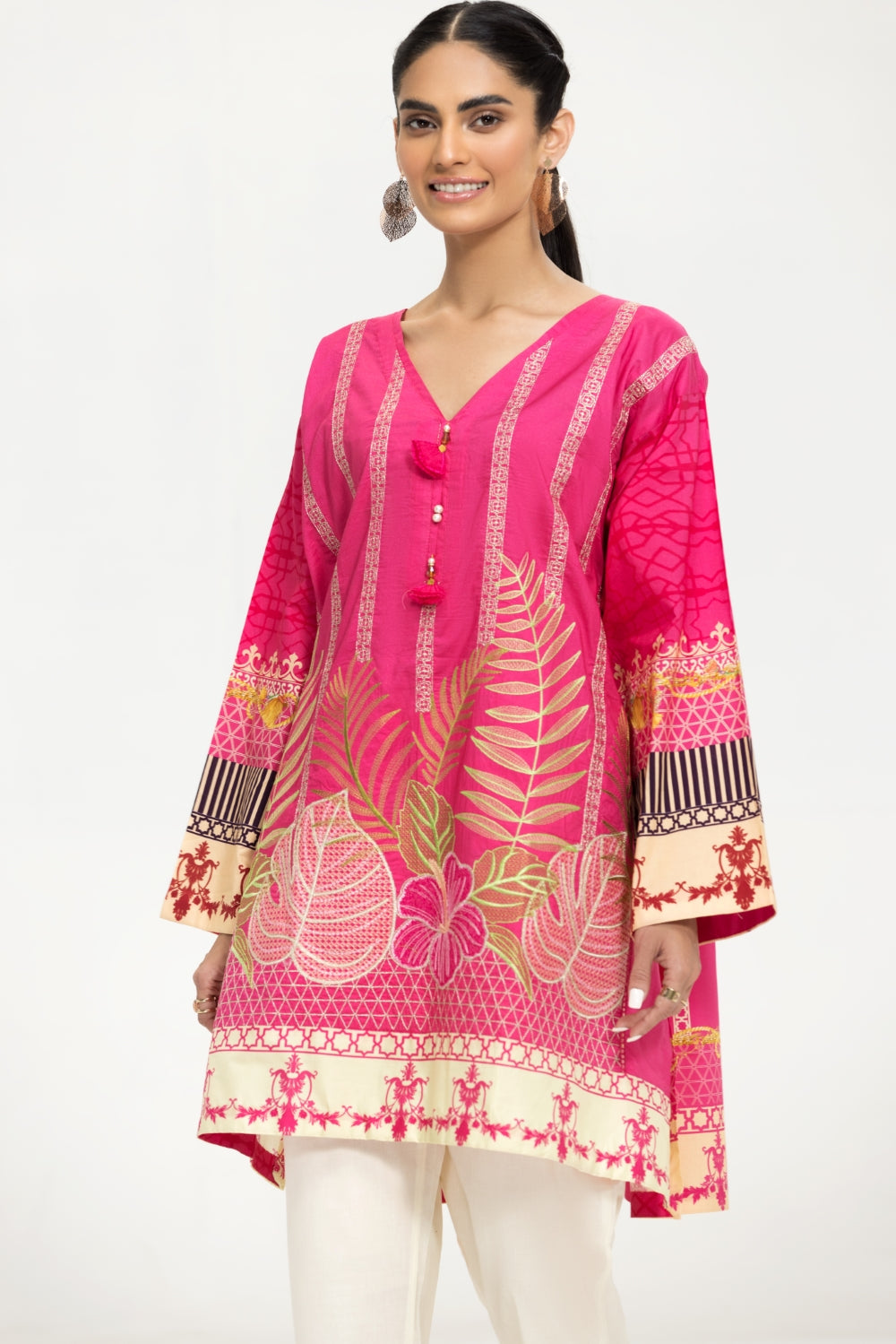 1 PC Stitched | Emborided+ Printed Shirt