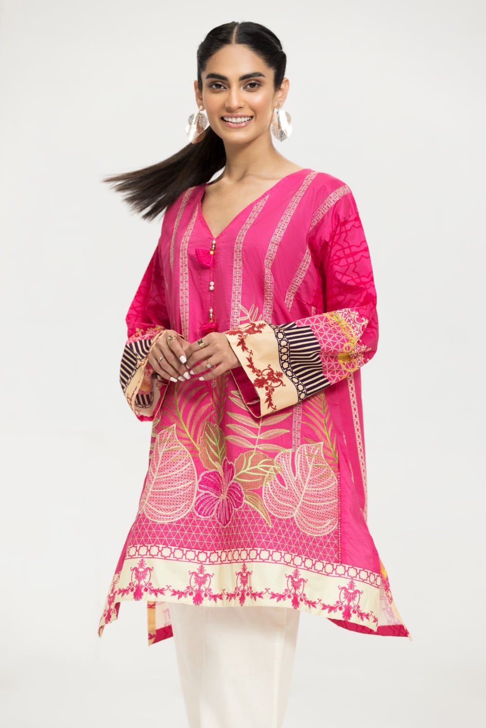 1 PC Stitched | Emborided+ Printed Shirt