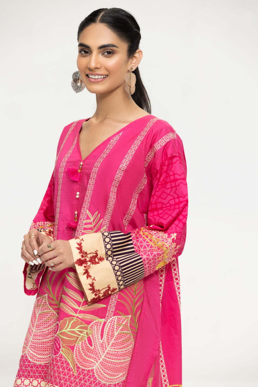 1 PC Stitched | Emborided+ Printed Shirt