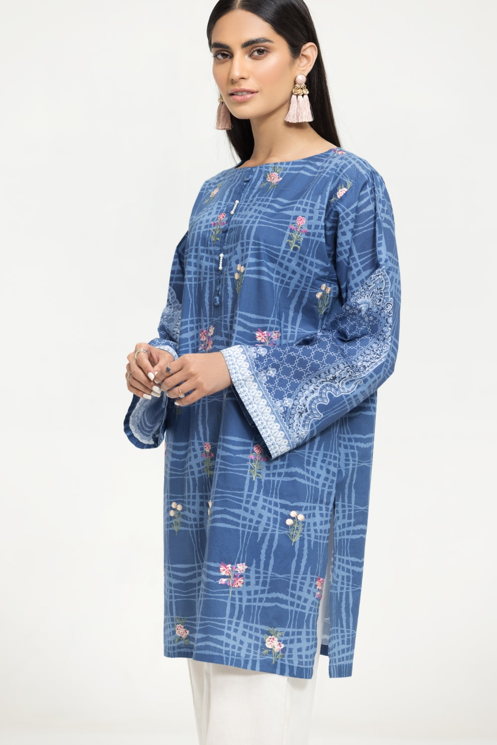 1 PC Stitched | Emborided+ Printed Shirt