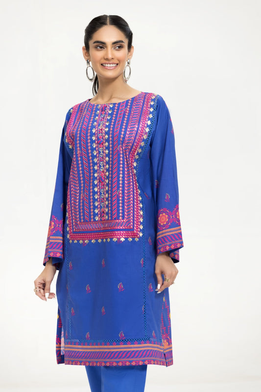 2 PC Stitched | Emborided+ Printed Shirt + Dyed Trouser