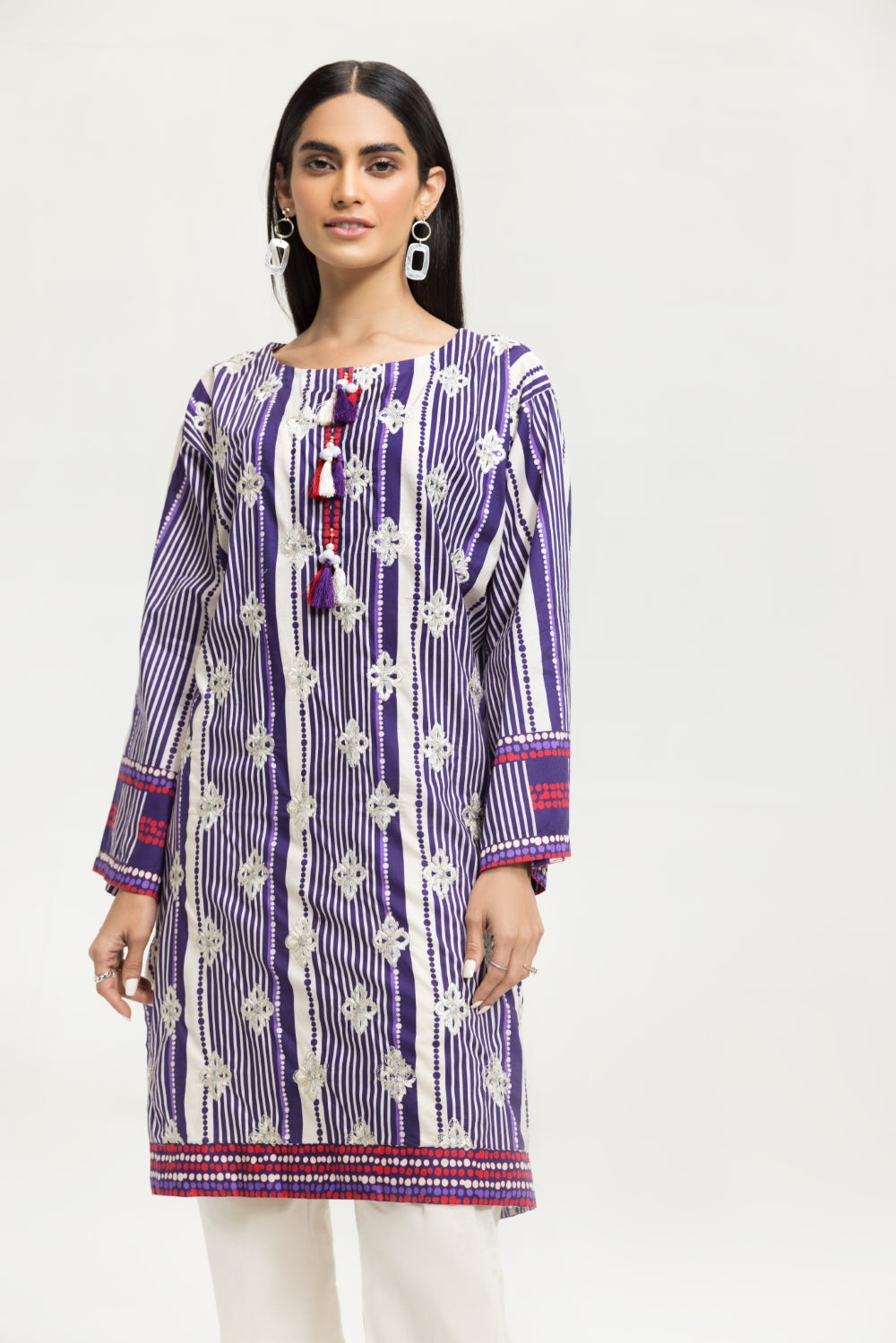 1 PC Stitched | Emborided+ Printed Shirt