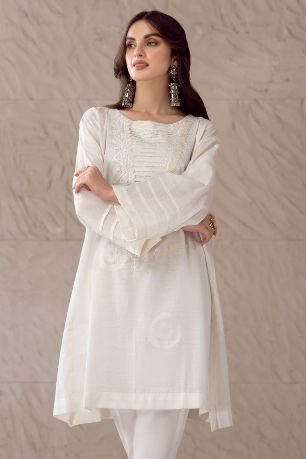 1 PC Stitched | Jaquard Embroided Shirt