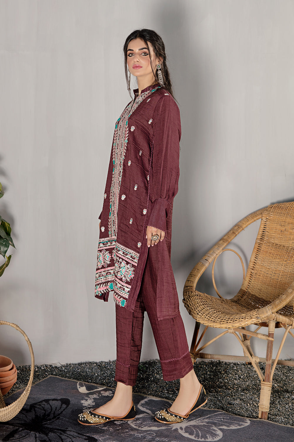 1 PC Stitched | Jaquard Embroidered Shirt