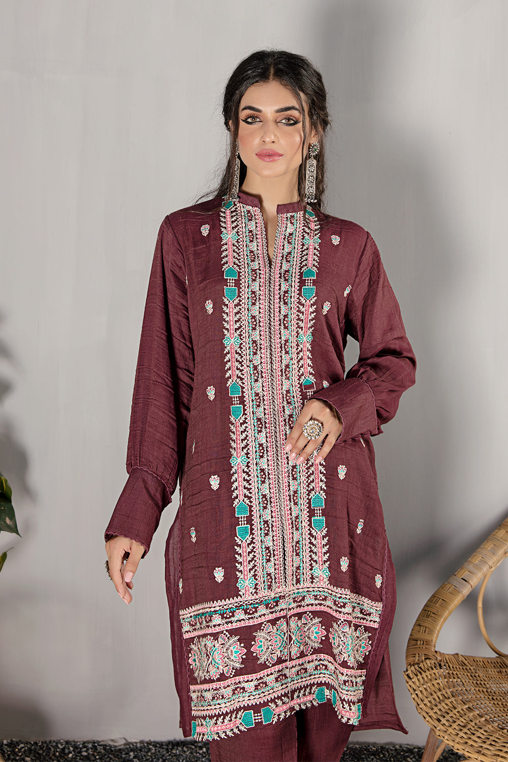 1 PC Stitched | Jaquard Embroidered Shirt