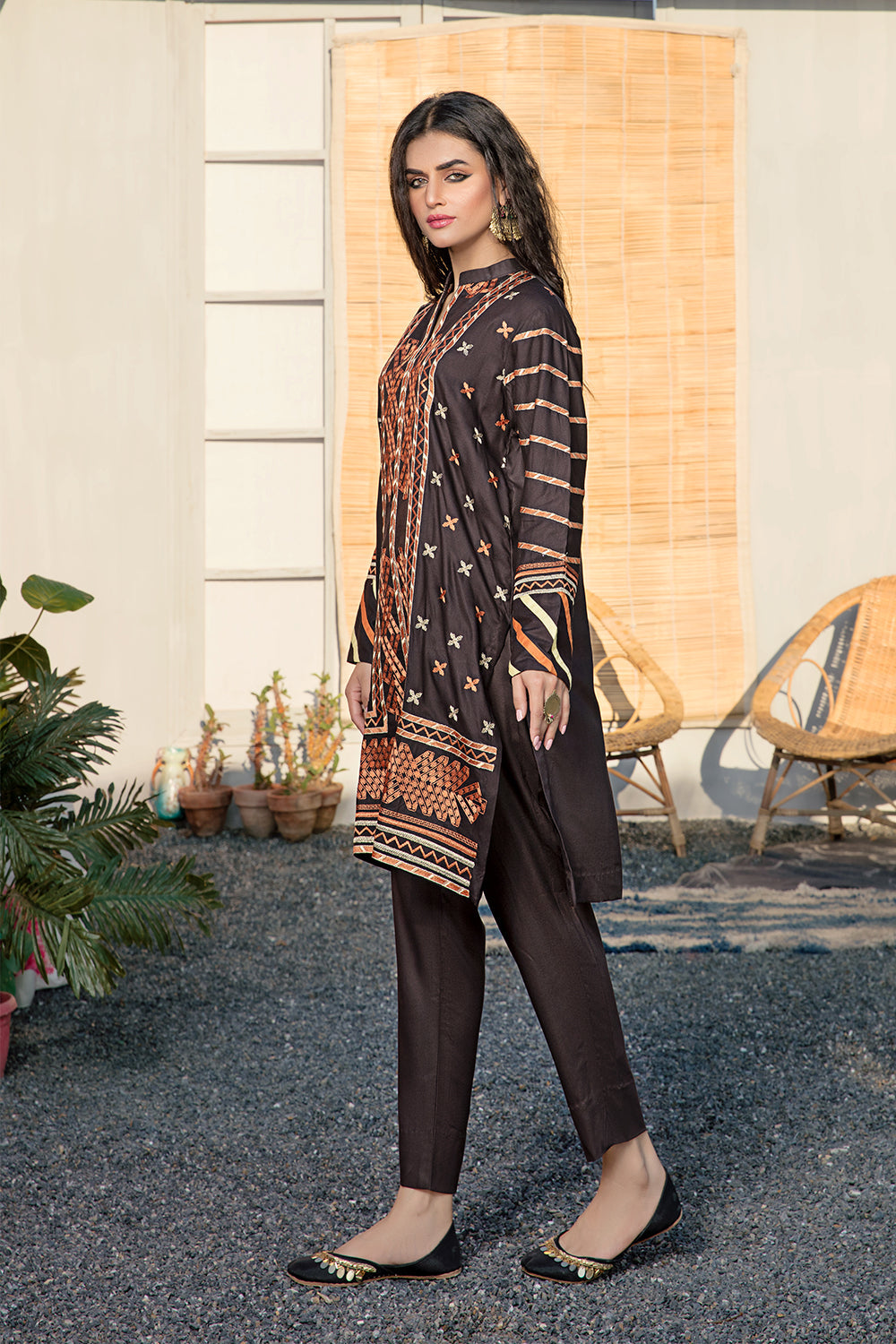 1 PC Stitched | Linen Embroidered Shirt