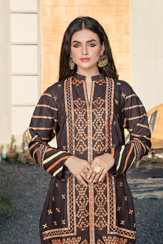 1 PC Stitched | Linen Embroidered Shirt