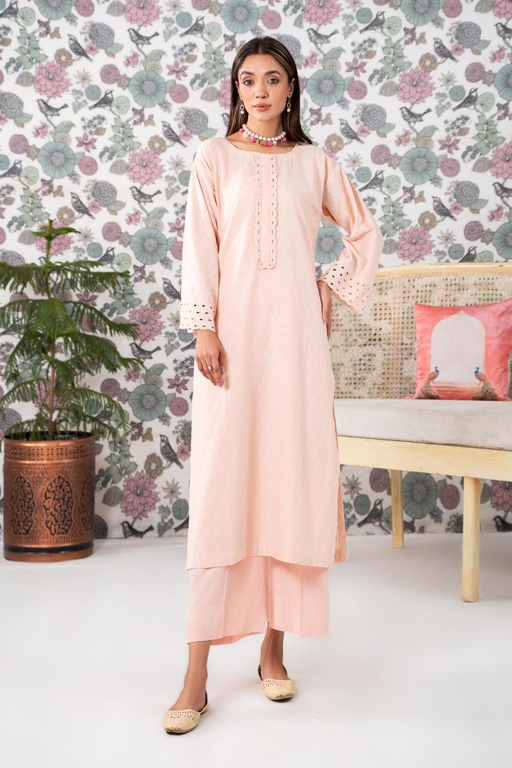 2PC Stitched | Embroidered Cotton Suit