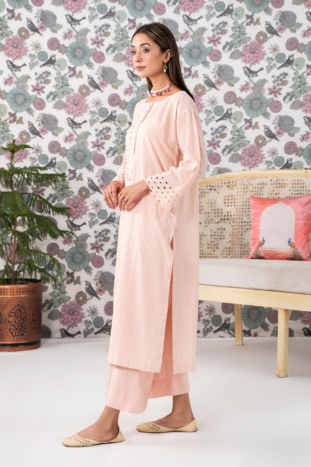 2PC Stitched | Embroidered Cotton Suit