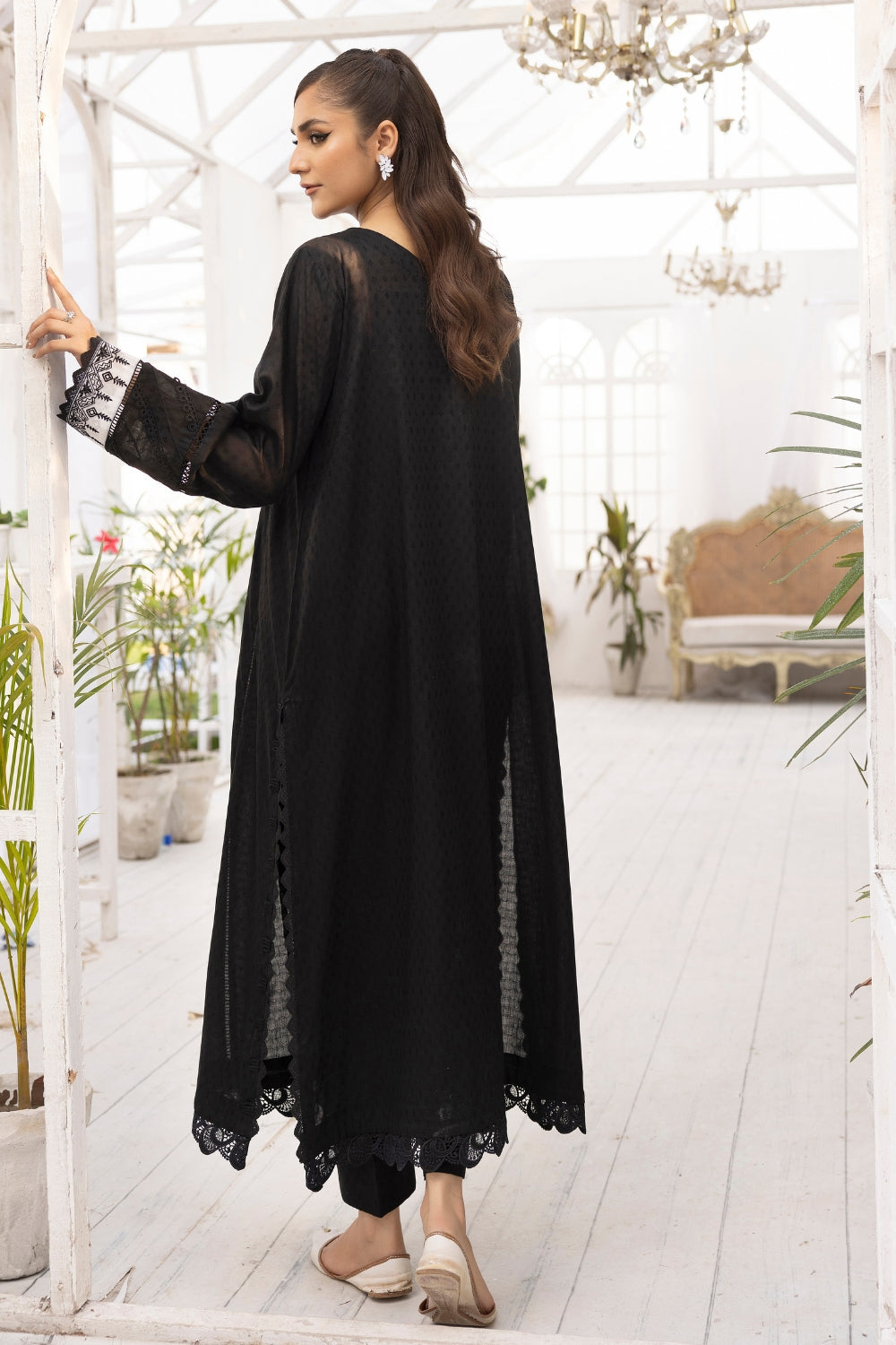 2 PC Stitched | Embroidered Jacquard Cotton Shirt+ Trouser