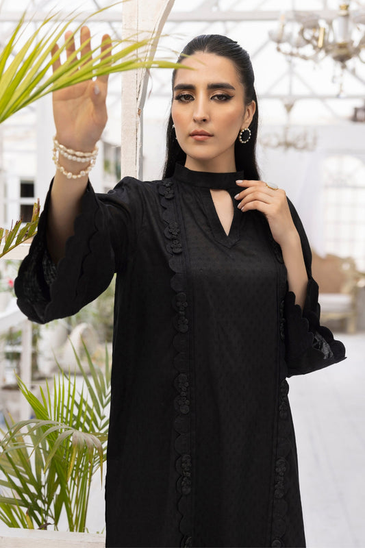 2 PC Stitched | Embroidered Jacquard Cotton Shirt+ Trouser