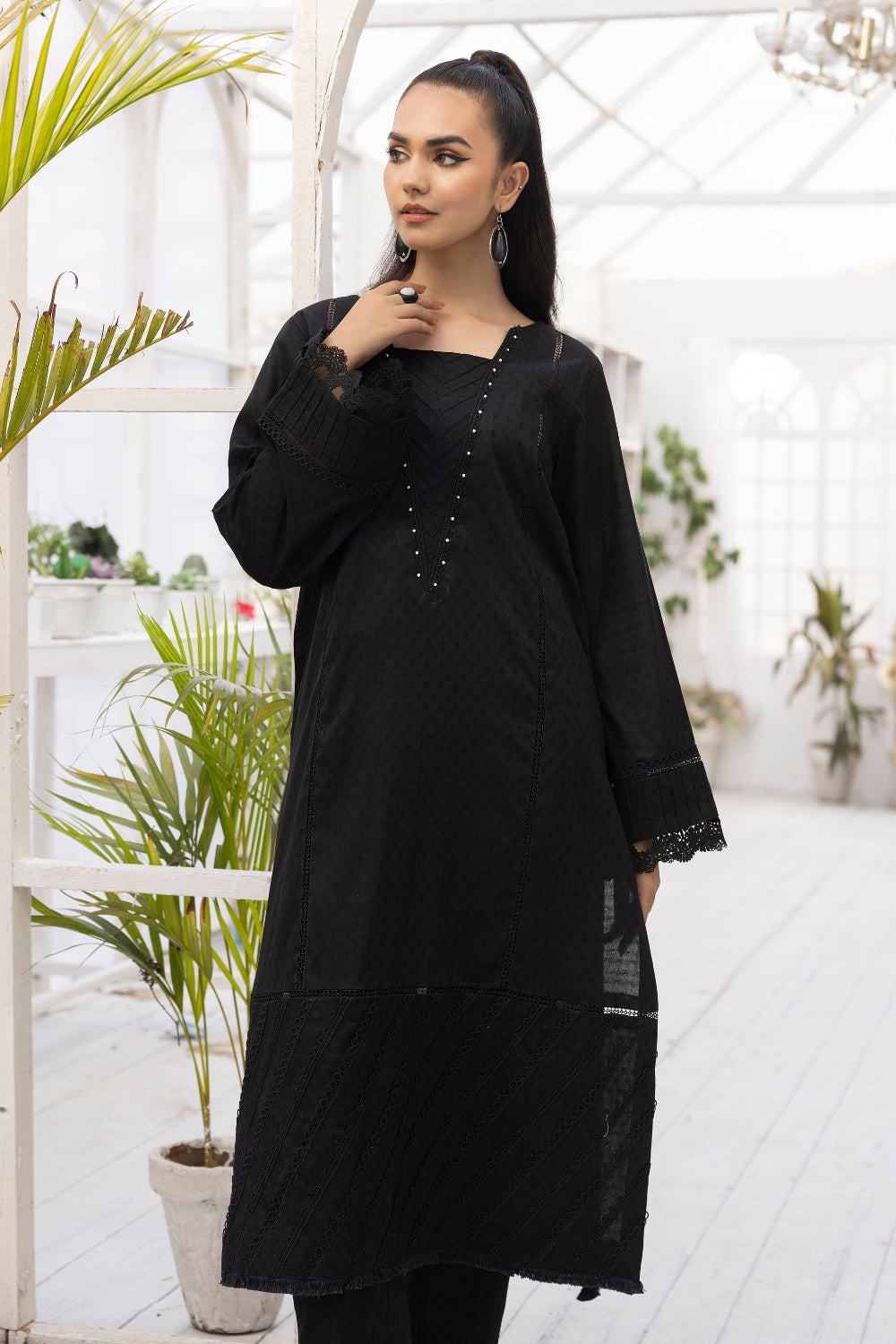 2 PC Stitched | Jacquard Cotton Shirt+ Trouser