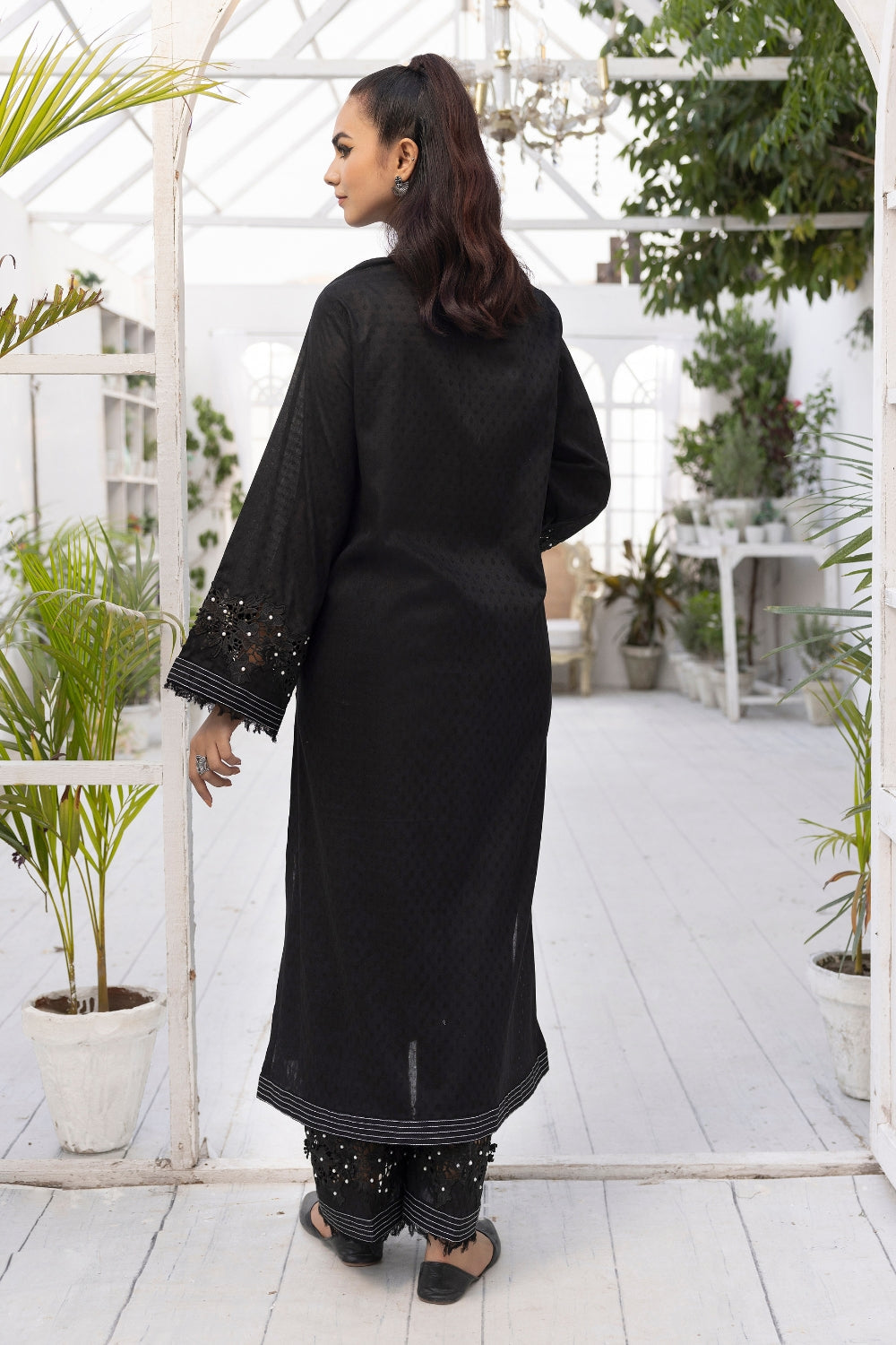 2 PC Stitched | Embroidered Jacquard Cotton Shirt+ Trouser