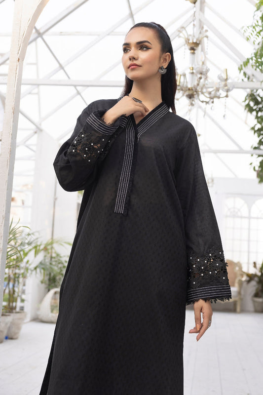 2 PC Stitched | Embroidered Jacquard Cotton Shirt+ Trouser