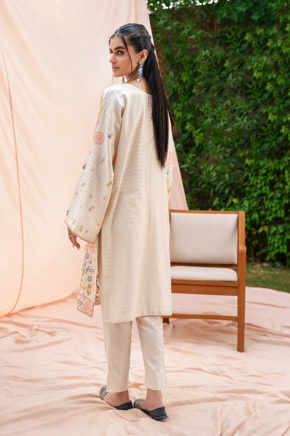 1 PC Stitched | Jacquard Embroidered Shirt