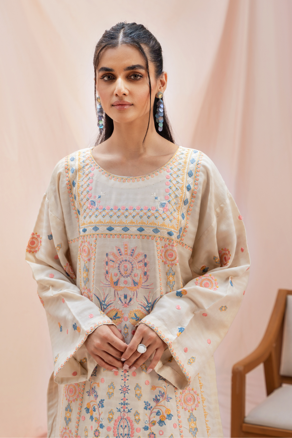 1 PC Stitched | Jacquard Embroidered Shirt