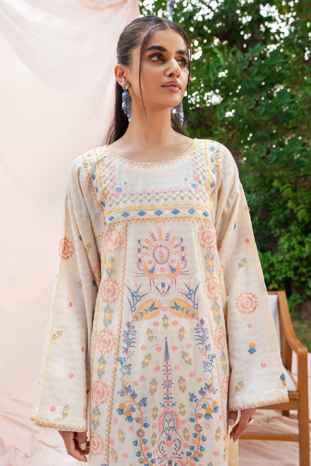 1 PC Stitched | Jacquard Embroidered Shirt