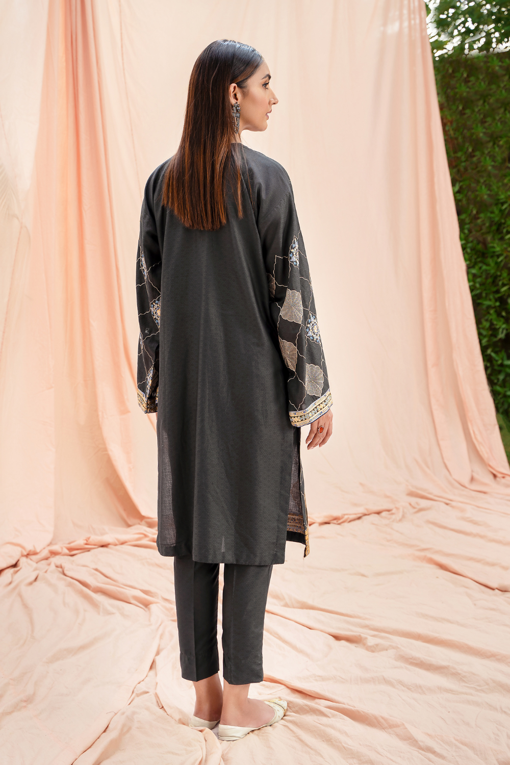 1 PC Stitched | Jacquard Embroidered Shirt