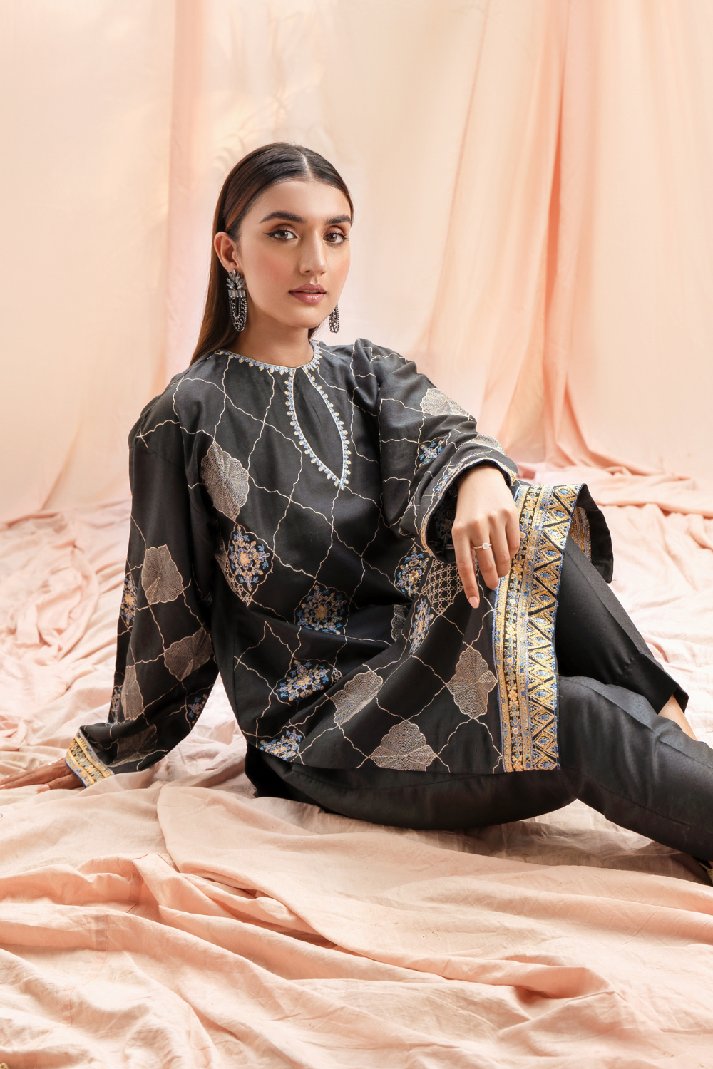 1 PC Stitched | Jacquard Embroidered Shirt