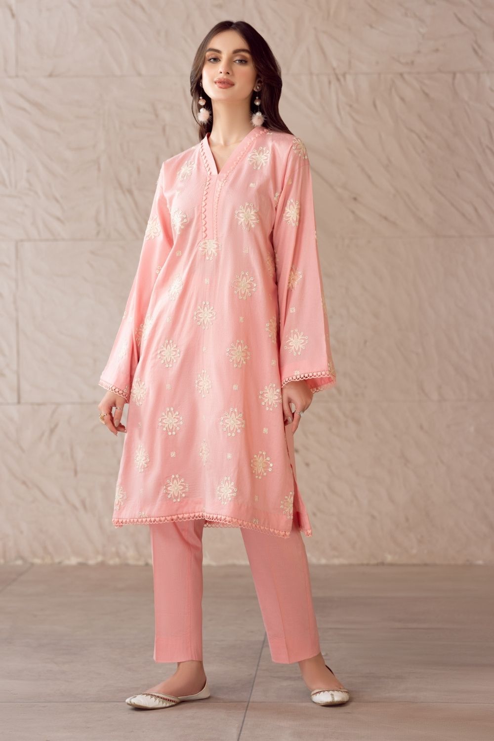 2 PC Stitched |Jarquard Embroided Shirt + Trouser