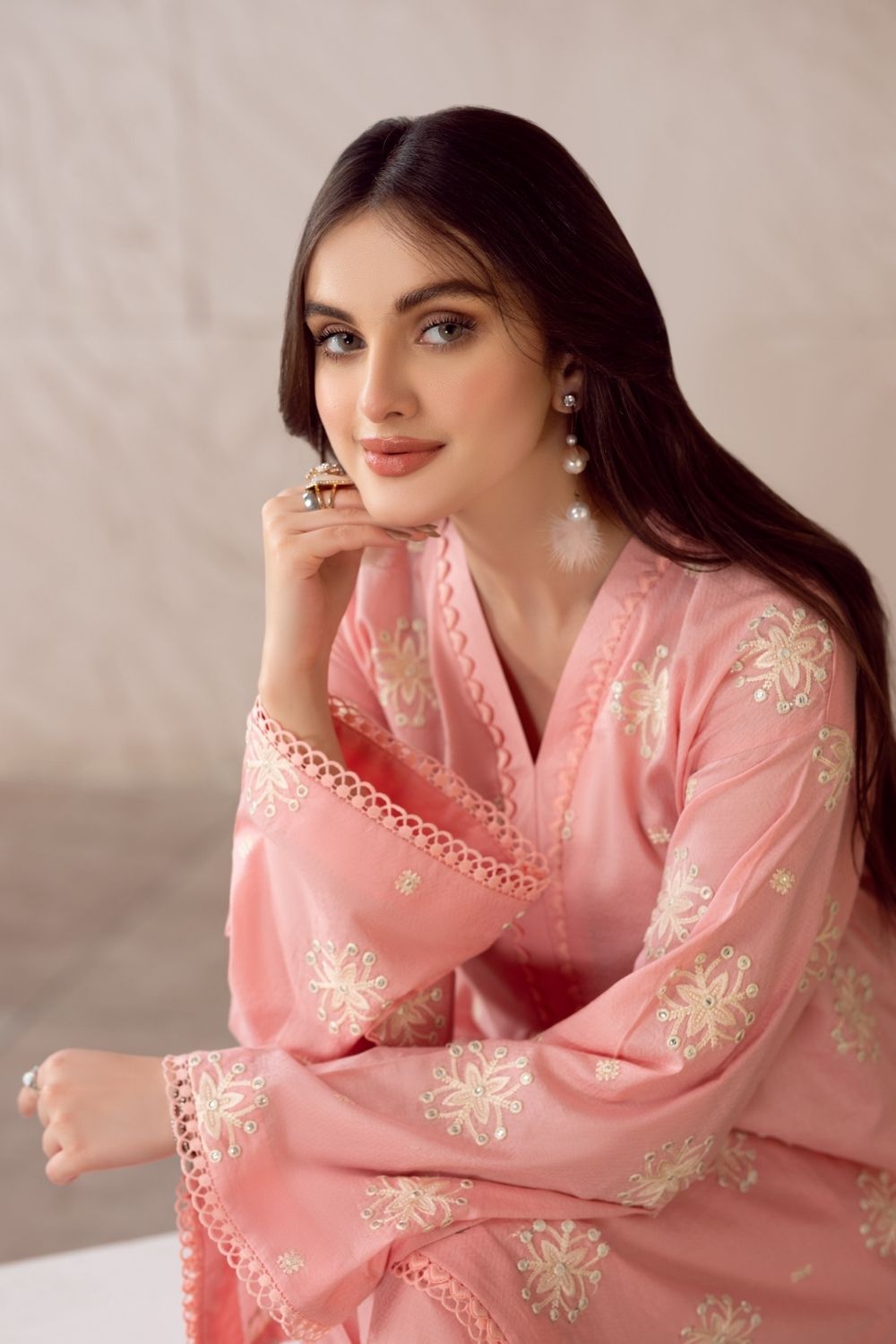 2 PC Stitched |Jarquard Embroided Shirt + Trouser