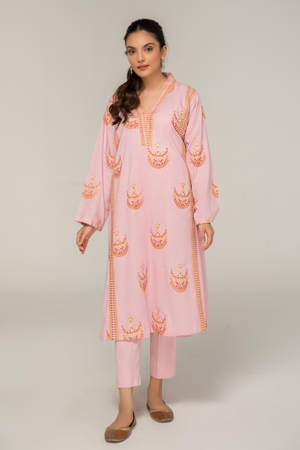 2 PC Stitched | Jacquard Embroidered Shirt + Trouser