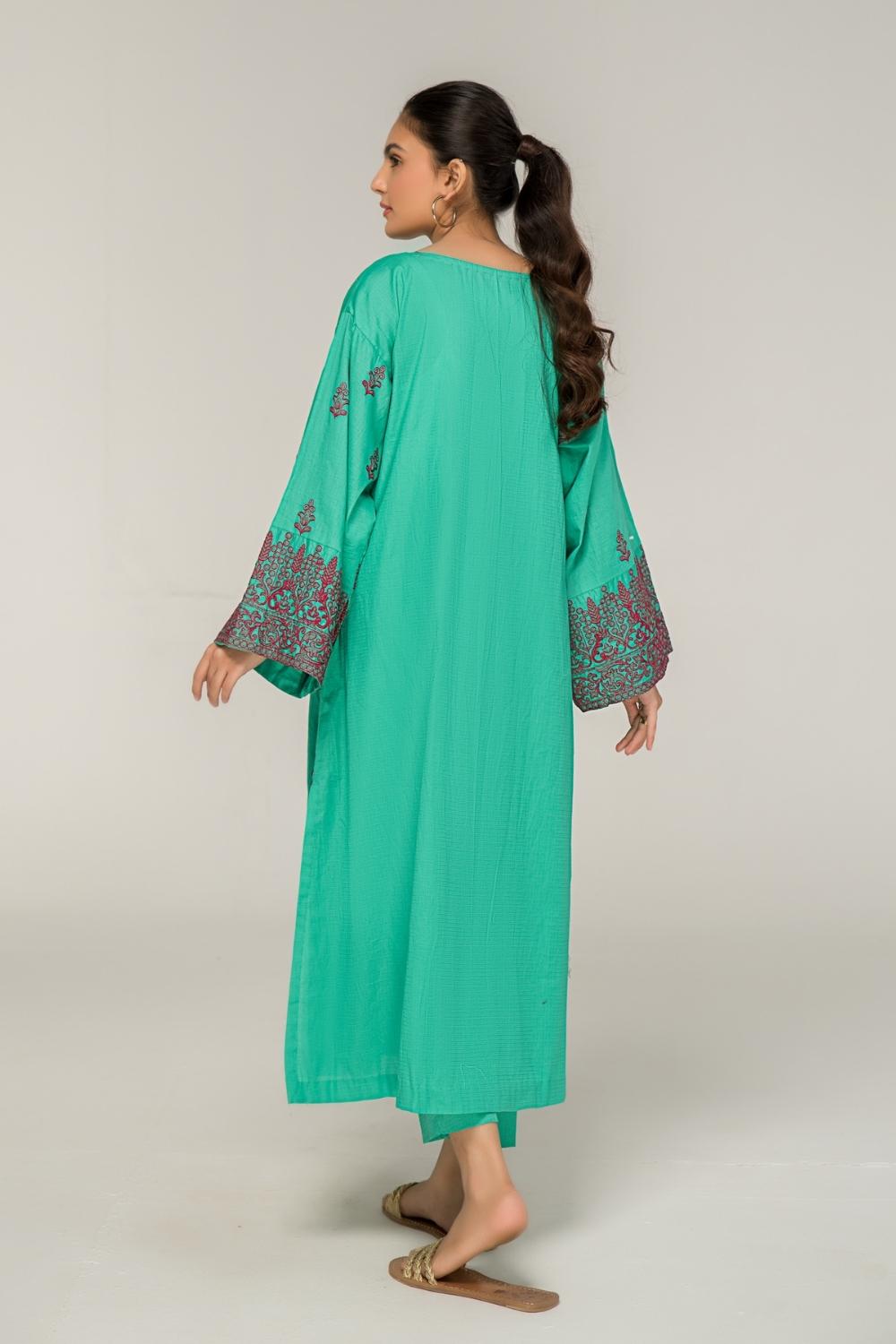 2 PC Stitched | Jacquard Embroidered Shirt + Trouser