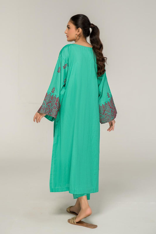 2 PC Stitched | Jacquard Embroidered Shirt + Trouser