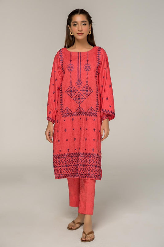 2 PC Stitched | Jacquard Embroidered Shirt + Trouser