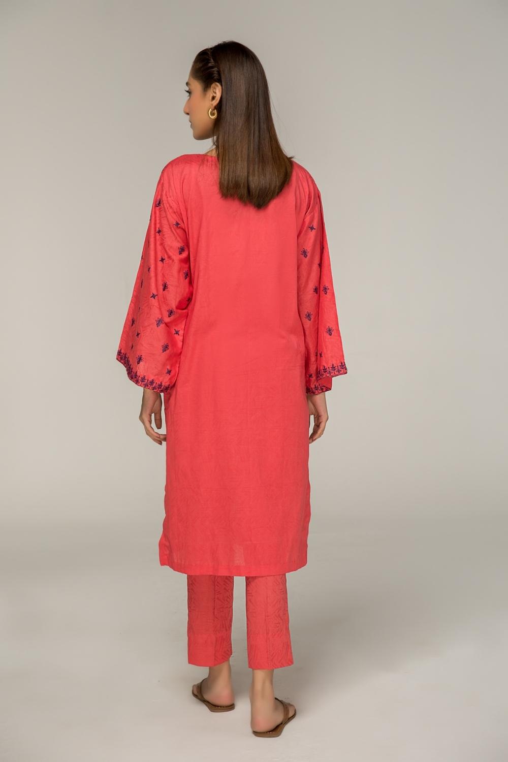 2 PC Stitched | Jacquard Embroidered Shirt + Trouser