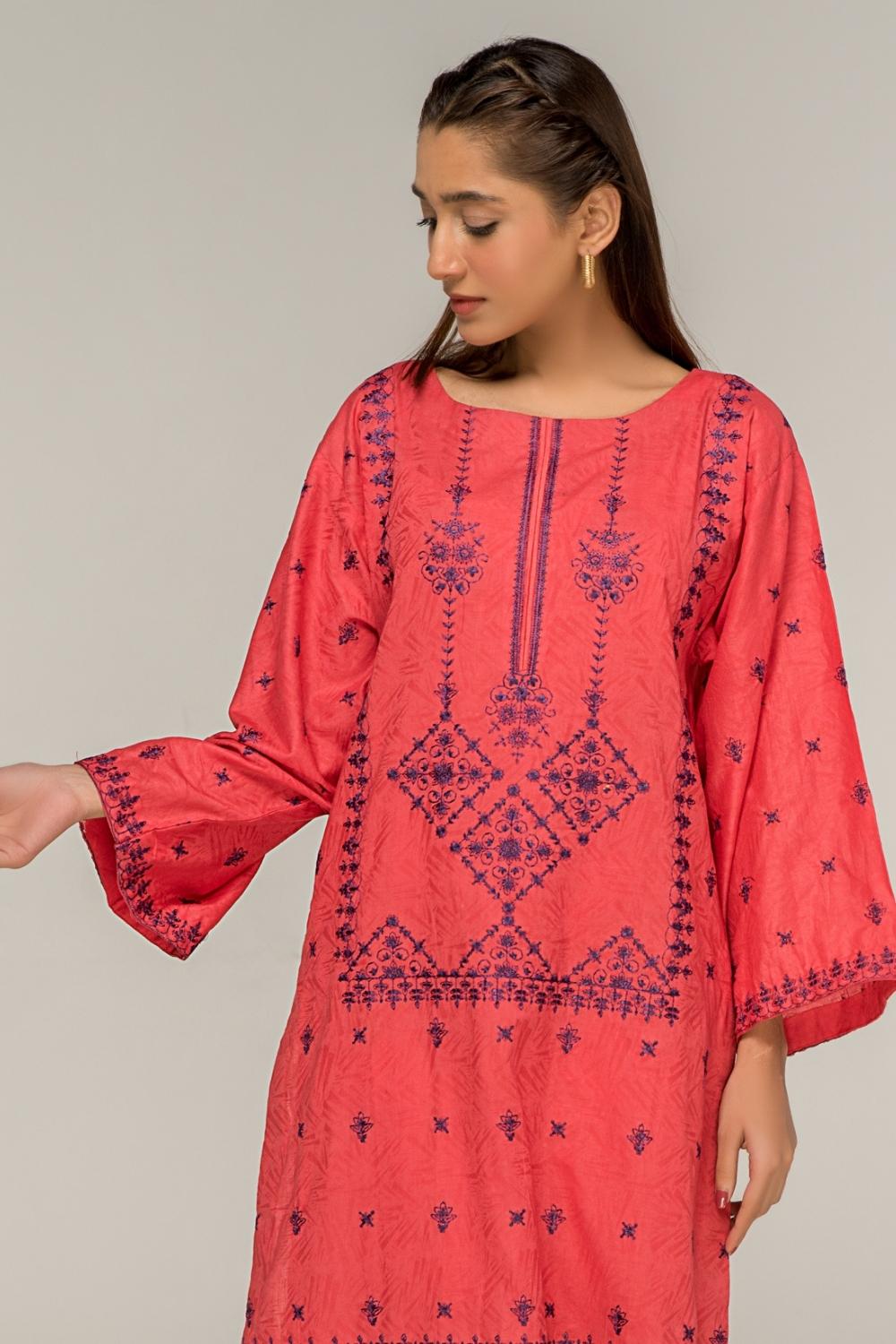 2 PC Stitched | Jacquard Embroidered Shirt + Trouser