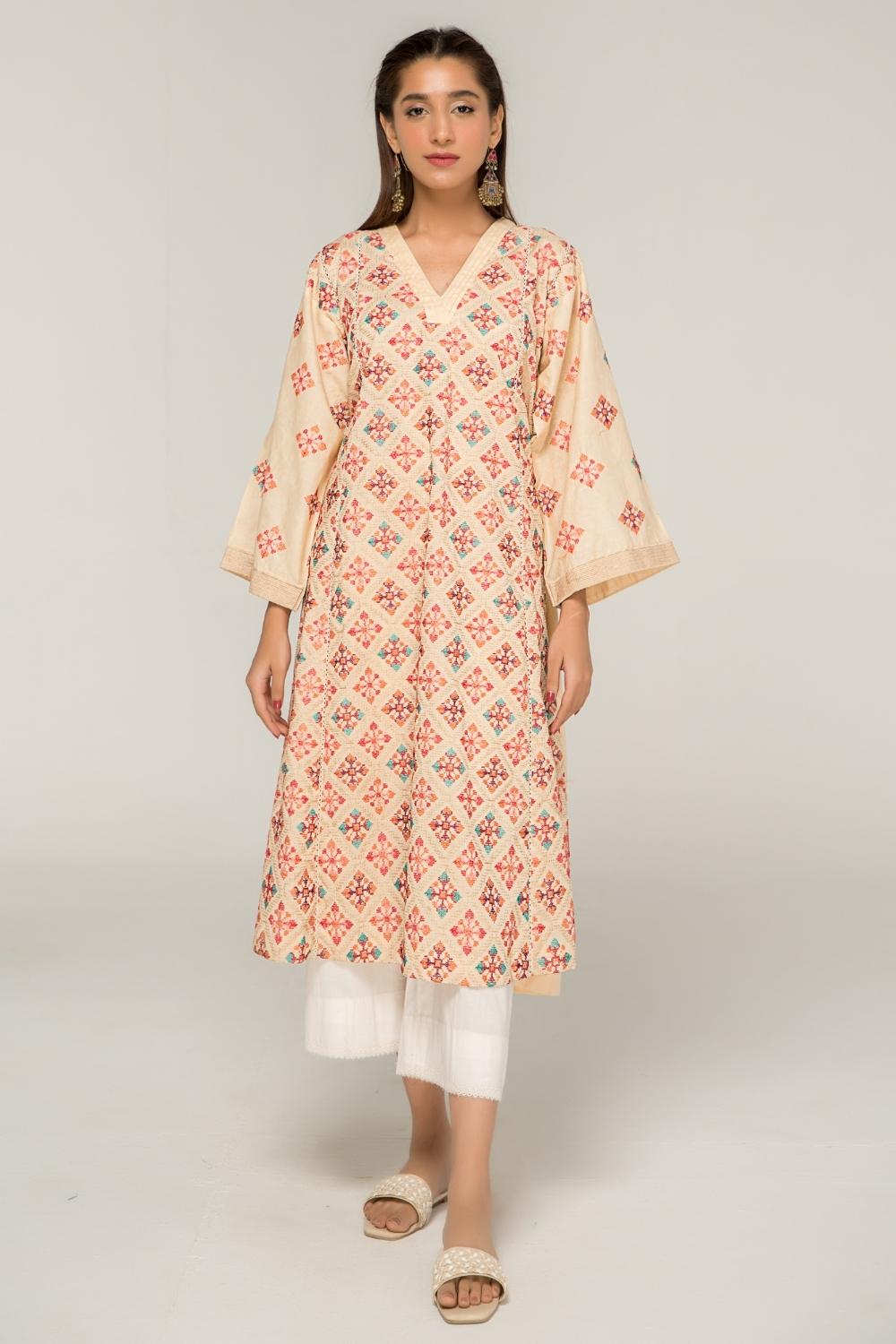 2 PC Stitched | Jacquard Embroidered Shirt + Trouser