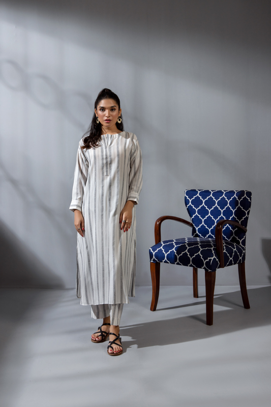 2 PC Stitched | Dyed Jacquard Shirt  + Trouser