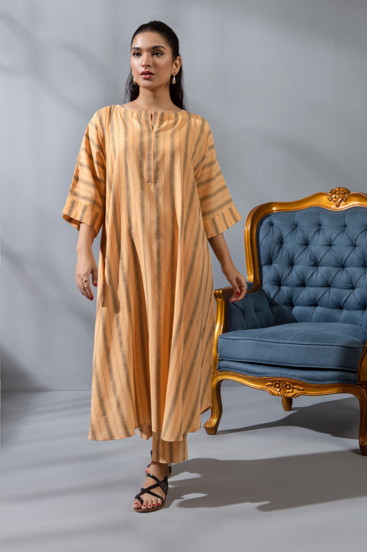 2 PC Stitched | Dyed Jacquard Shirt  + Trouser