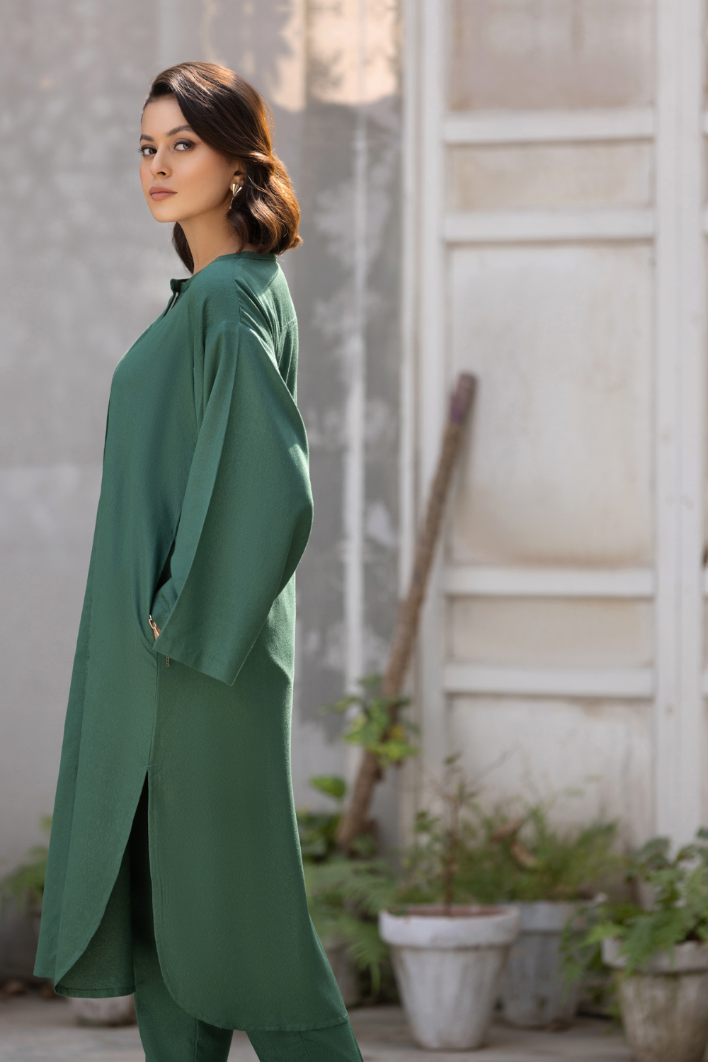 2 PC Stitched | Dyed Jacquard Shirt + Trouser