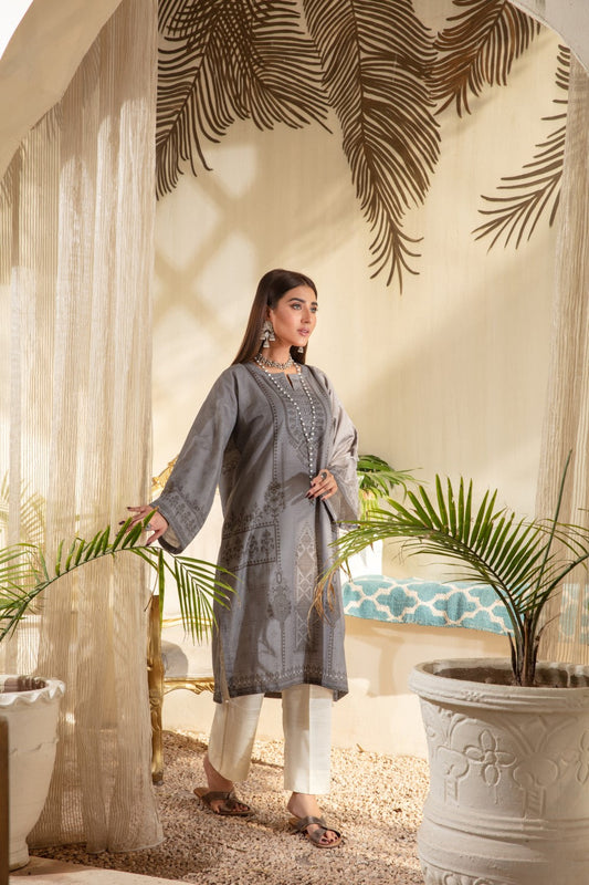 1 PC Stitched | Khaddar Printed Shirt