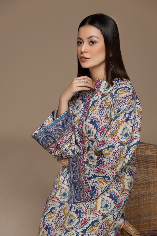 2 PC Stitched | Khaddar Printed Shirt + Trouser