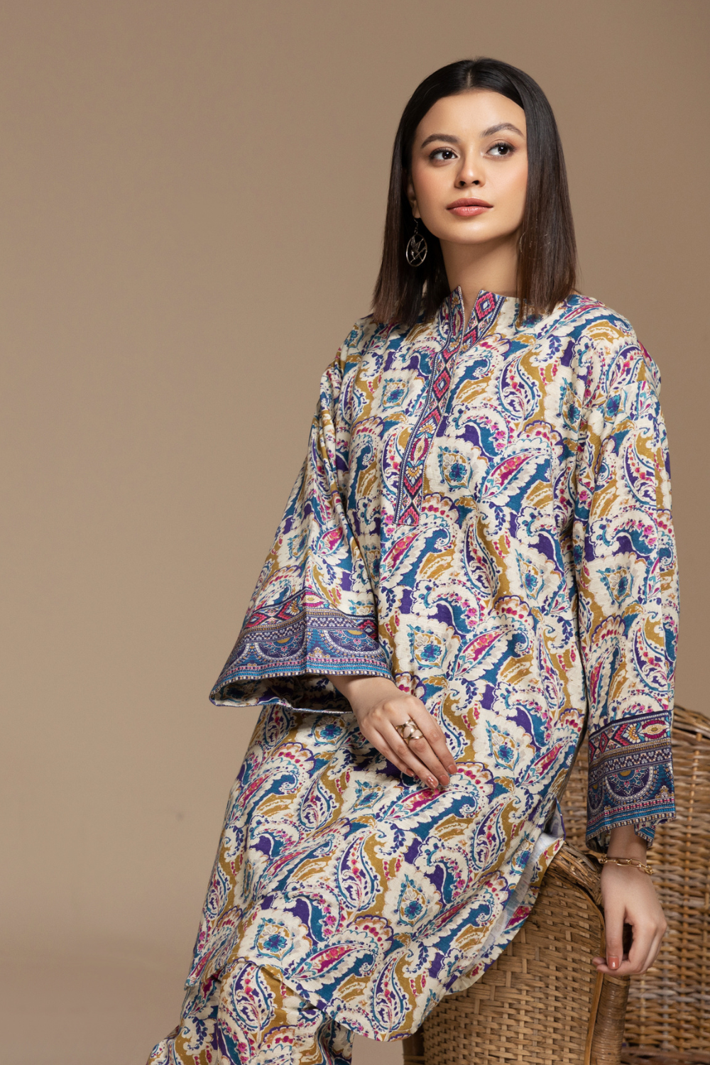 2 PC Stitched | Khaddar Printed Shirt + Trouser