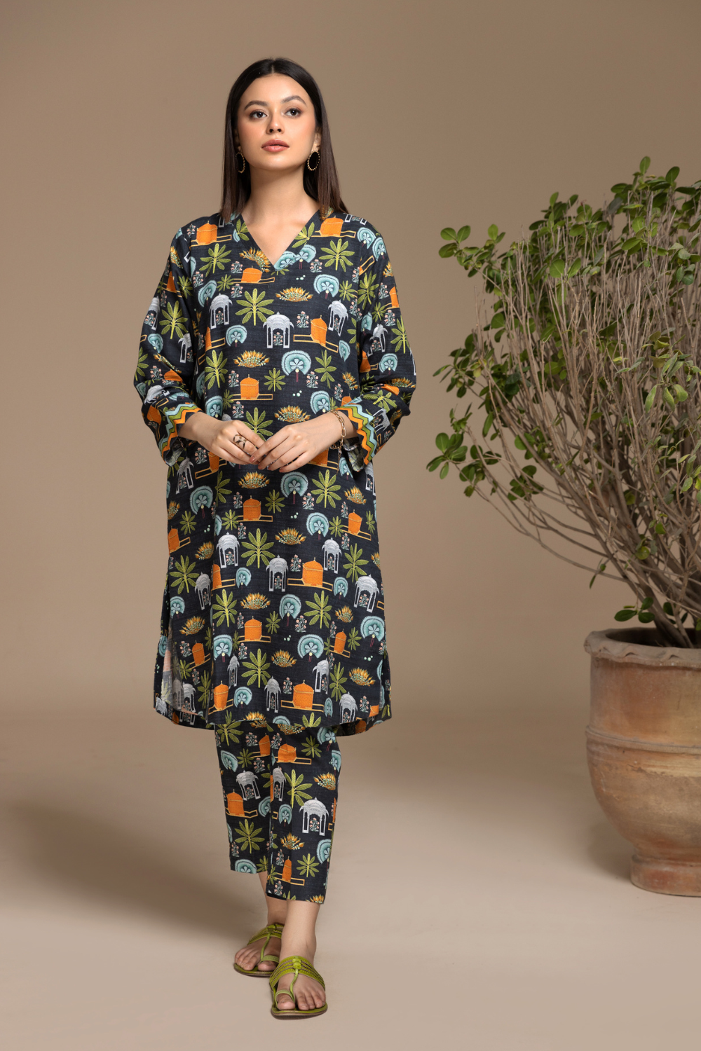 2 PC Stitched | Khaddar Printed Shirt + Trouser