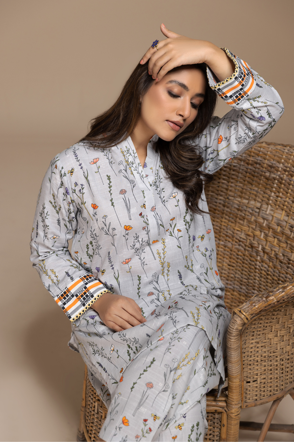 2 PC Stitched | Khaddar Printed Shirt + Trouser