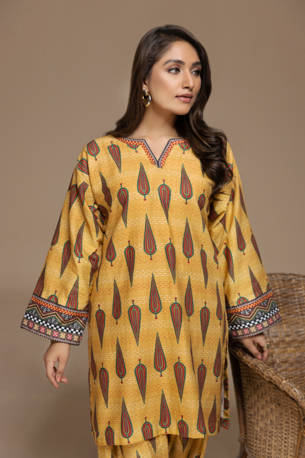 2 PC Stitched | Khaddar Printed Shirt + Trouser