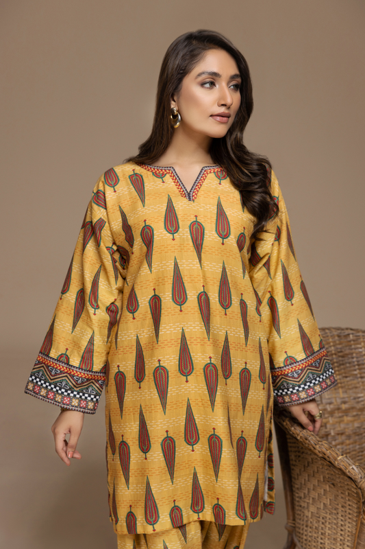 2 PC Stitched | Khaddar Printed Shirt + Trouser