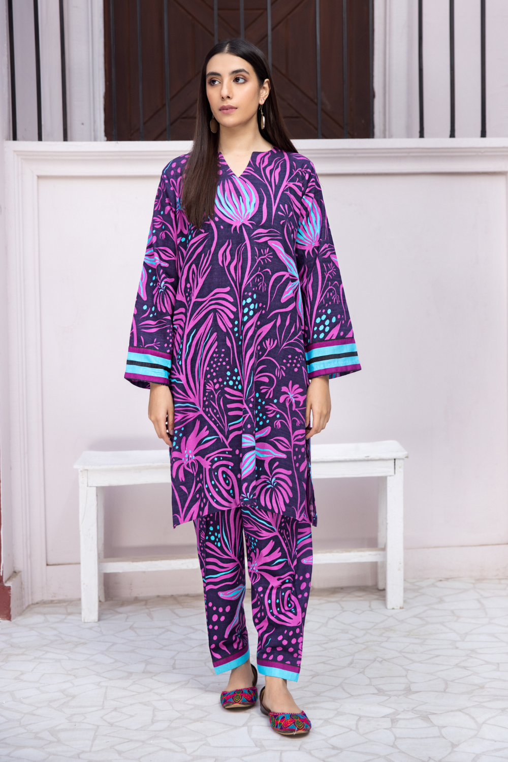 2 PC Stitched |Printed Stitched Khaddar Shirt + Trouser