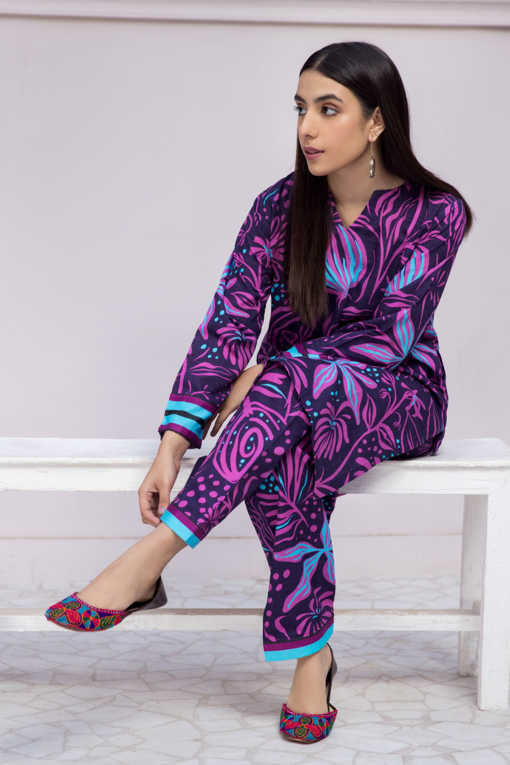 2 PC Stitched |Printed Stitched Khaddar Shirt + Trouser