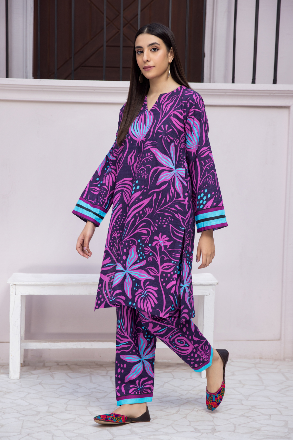 2 PC Stitched |Printed Stitched Khaddar Shirt + Trouser