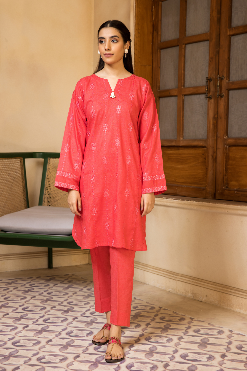 1 PC Stitched | Karandi Embroidered Shirt
