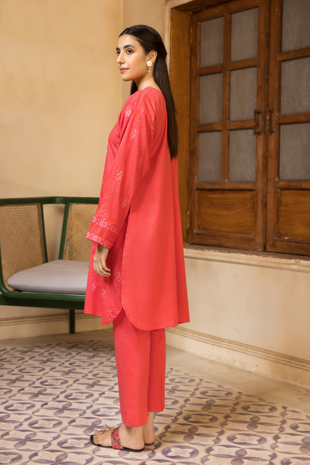 1 PC Stitched | Karandi Embroidered Shirt