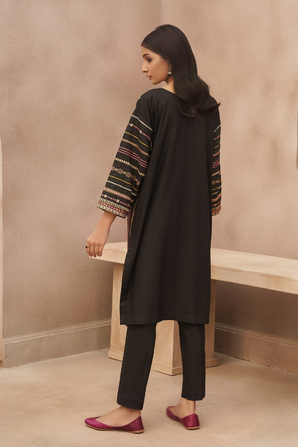 2 PC Stitched | Embroidered  Karandi Shirt + Trouser