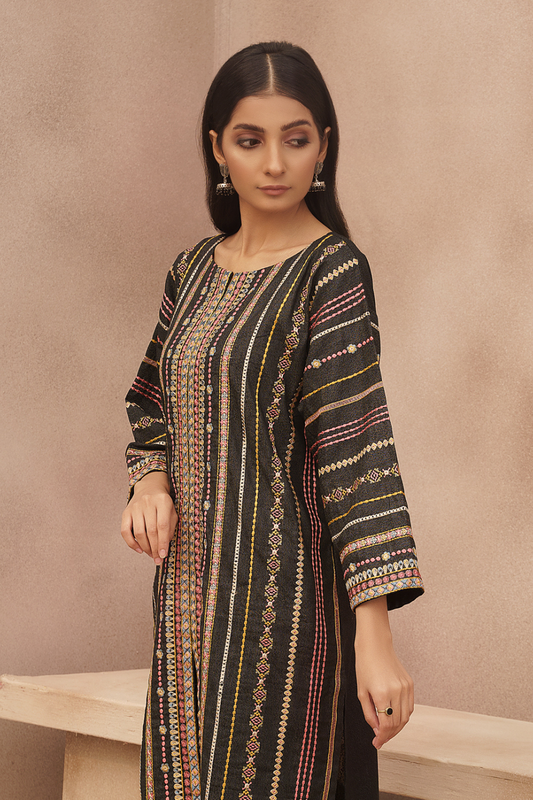 2 PC Stitched | Embroidered  Karandi Shirt + Trouser