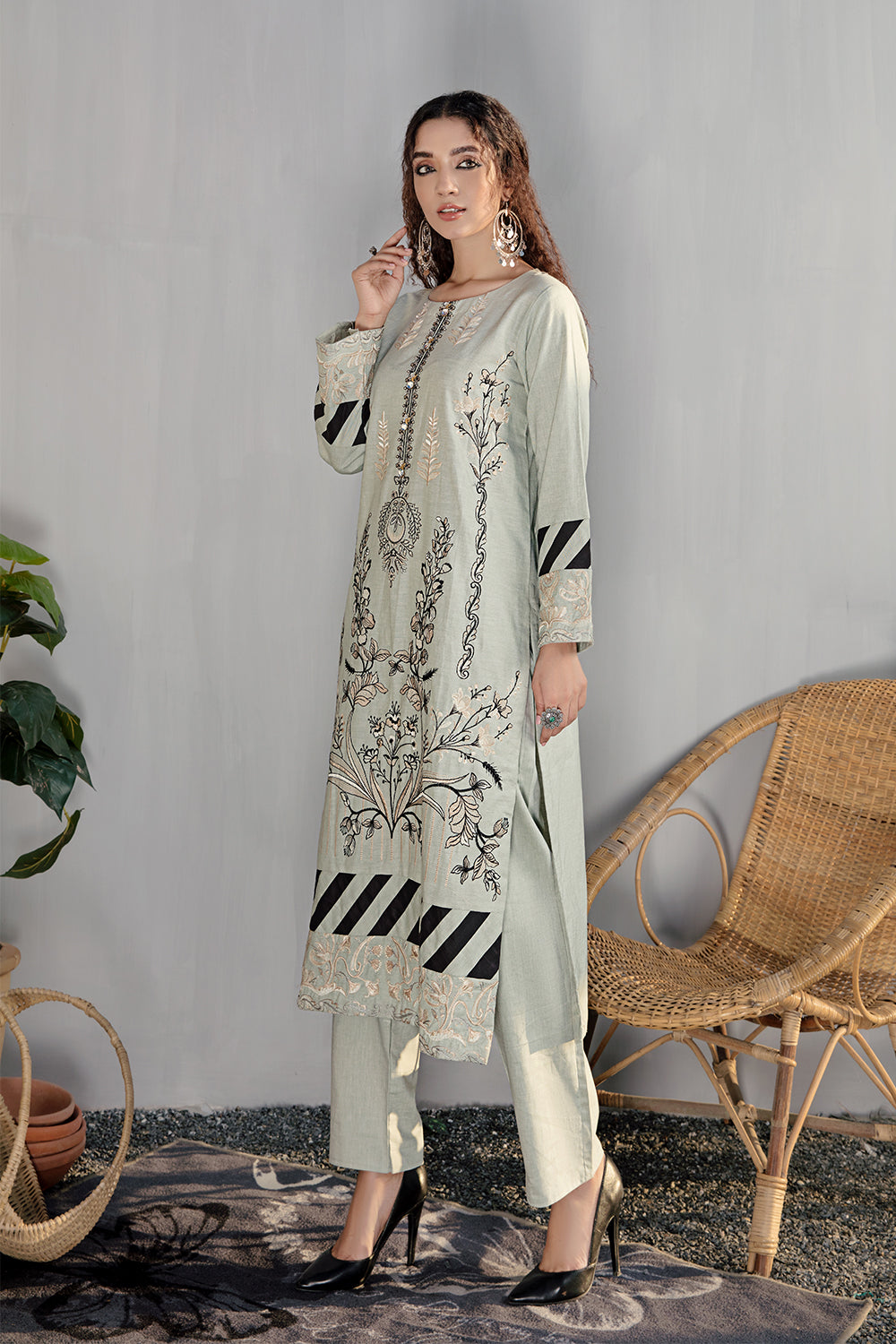 1 PC Stitched | Yard Dyed Embroidered Shirt